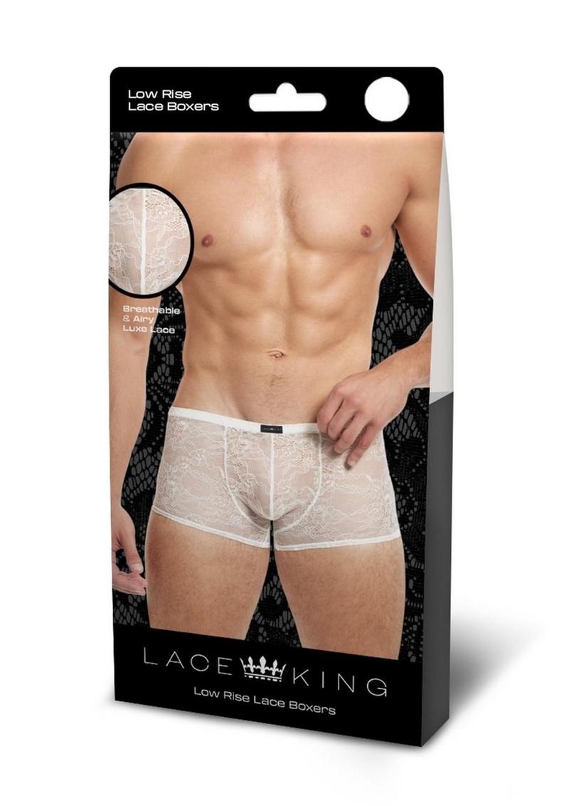 Lace King Lace Boxers - White - Large/XLarge