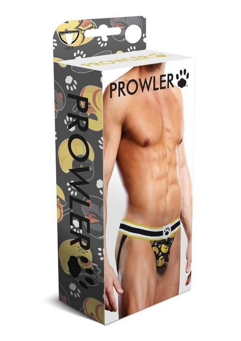 Prowler BDSM Rubber Ducks Jock - Black/Yellow - Large